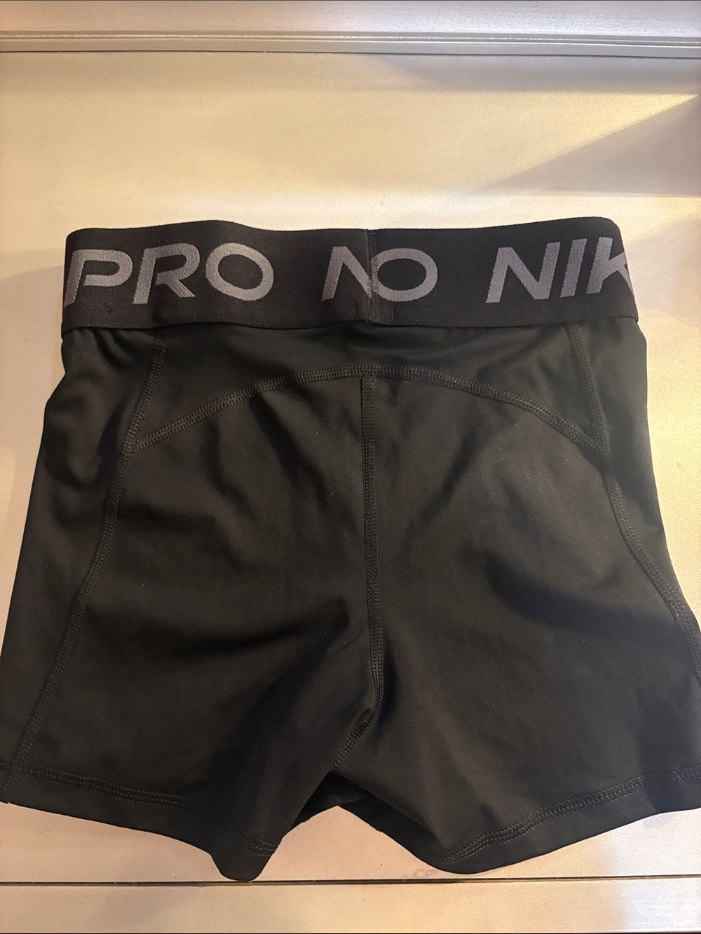 Nike Women's Black Pro Compression Shorts - Picture 3 of 5